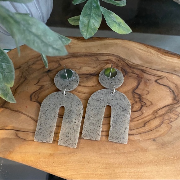 Handmade Clay Earrings - Sticks & Stones Series - Picture 3 of 4